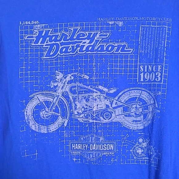 Harley-Davidson Motorcycles Bike Anatomy Graphic Print Tee Tshirt Mens Size 2XL - Picture 13 of 16